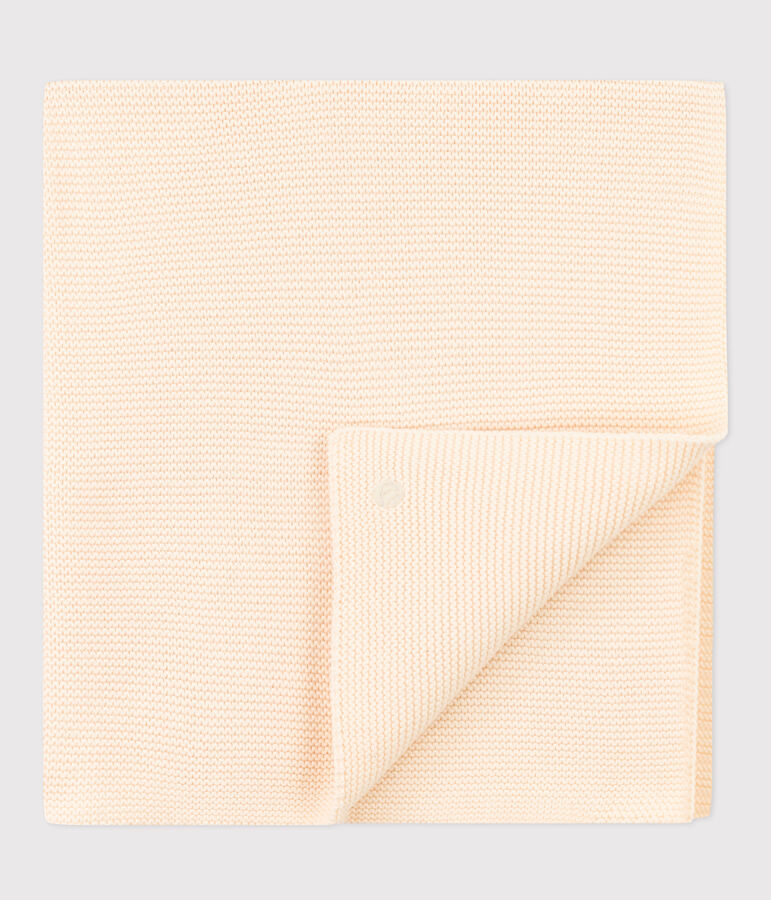 Strickdecke. naturfarben