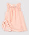 Kurzärmeliges Baby-Kleid aus Crêpe für Mädchen rosa MINOIS