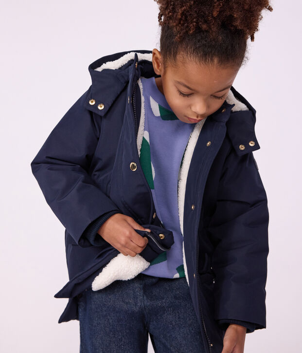 Einfarbiger Kinder-Parka halblang SMOKING