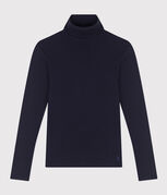 Damen-Rollkragenshirt "L'Iconique" aus Baumwolle blau SMOKING