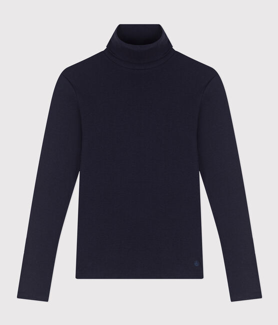 Damen-Rollkragenshirt "L'Iconique" aus Baumwolle blau SMOKING