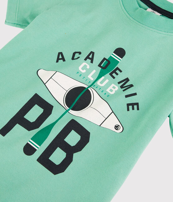 Kurzärmeliges Kinder-T-Shirt aus Jersey für Jungen grün ALOEVERA