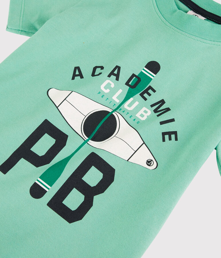 Kurz&auml;rmeliges Kinder-T-Shirt aus Jersey f&uuml;r Jungen gr&uuml;n