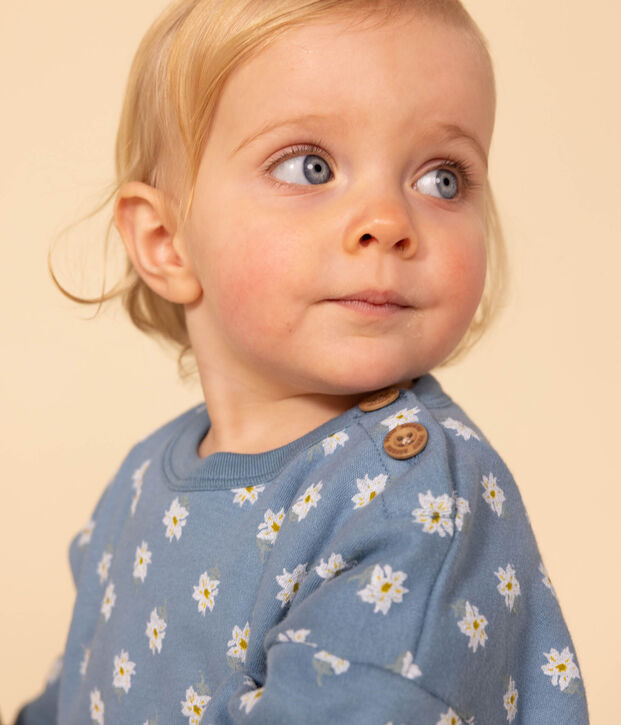 Baby-Sweatshirt aus dickem Jersey blau/vielfarbig