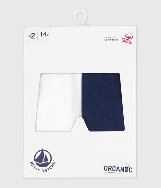 2er-Set Boxershorts aus Bio-Baumwolle und Elastan für Jungen variante 1