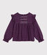 Langärmelige Kinder-Bluse aus Flanell mit Karomuster