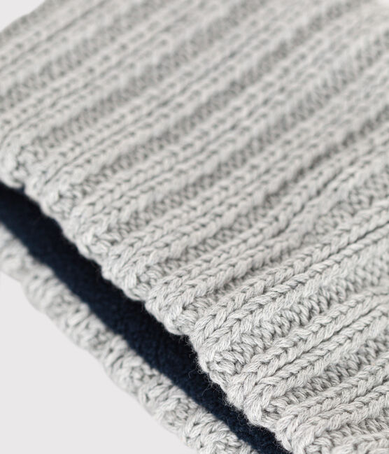 Baby-Schlauchschal aus Strick mit Fleece-Futter grau CHATON CHINE