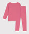 Kinderpyjama aus Baumwolle mit Ringelstreifen rot CORRIDA/weiss MARSHMALLOW