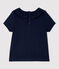 Kurzärmelige Baby-Bluse aus Baumwolle für Mädchen blau SMOKING