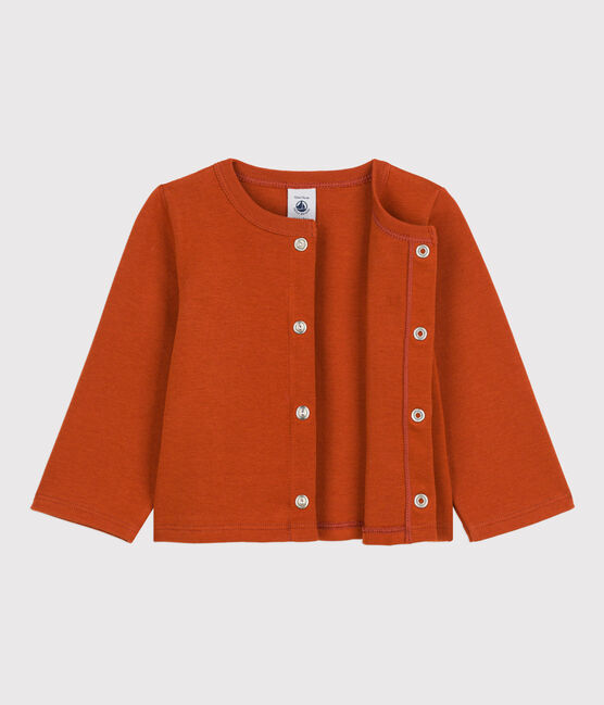 Baby-Cardigan aus dickem, einfarbigem Jersey braun RUSTY