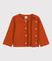 Baby-Cardigan aus dickem, einfarbigem Jersey braun RUSTY