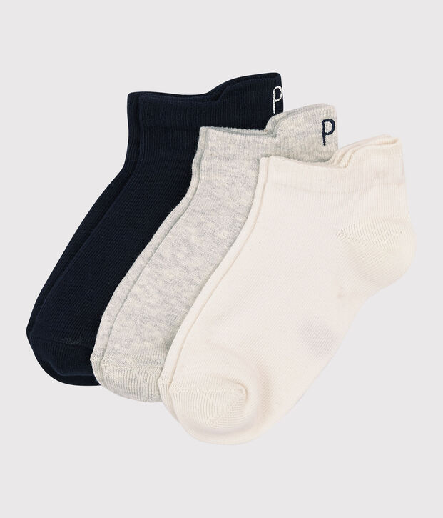 3er-Set Sneaker-Kindersocken vielfarbig