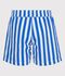 Kinder-Badeshorts mit Streifen blau/weiss
