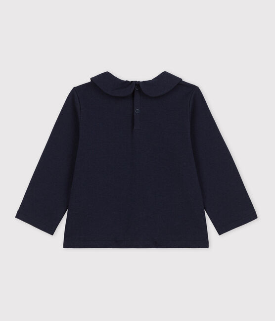 Langärmelige Babybluse aus Baumwolle blau SMOKING