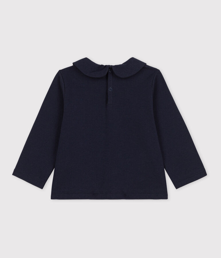 Lang&auml;rmelige Babybluse aus Baumwolle blau