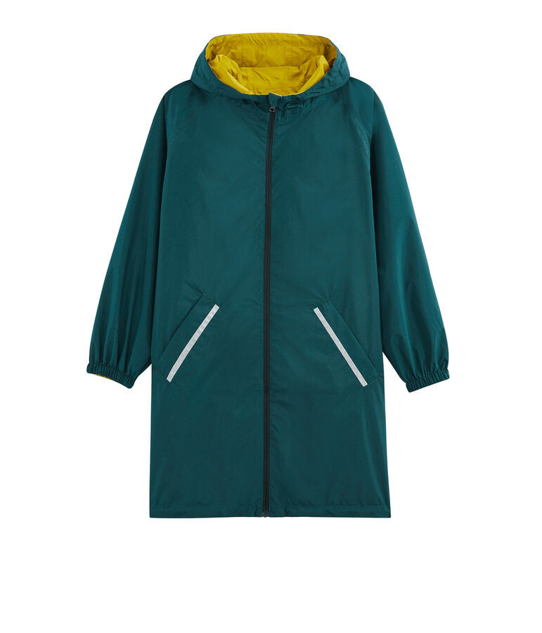 Lange winddichte wendejackedamen gr&uuml;n/gr&uuml;n