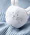 Katoenen knuffelkonijn voor baby's blau ACIER/weiss MARSHMALLOW