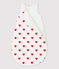 BABYSCHLAFSACK AUS BAUMWOLLE MIT HERZMOTIV TOG 2 weiss MARSHMALLOW/rot TERKUIT