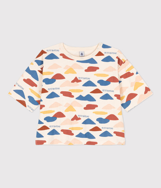 Bedrucktes Damen-T-Shirt BOXY weiss AVALANCHE/ MULTICO