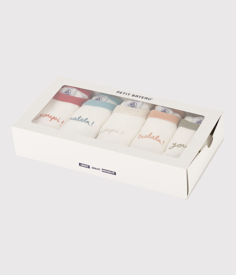 5er-Set kurz&auml;rmelige Youpi-Bodys aus Baumwolle vielfarbig