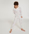 Pyjama aus Doppeljersey für kleine Mädchen weiss MARSHMALLOW/weiss MULTICO