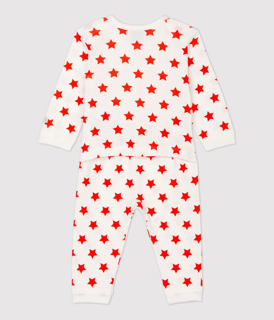 Baby-Strampler ohne Füße aus Bio-Baumwolle mit Sternenmotiv TOURMALINE/ MARSHMALLOW