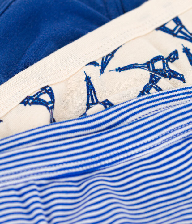 3er-Set Slips mit Paris-Motiv aus Baumwolle f&uuml;r Jungen vielfarbig