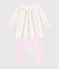 Baby-Kleid und Leggings aus Bio-Baumwolle weiss MARSHMALLOW/weiss MULTICO