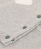 Baby-Set aus Wolle und Baumwolle mit Herzmotiv grau BELUGA/weiss MARSHMALLOW