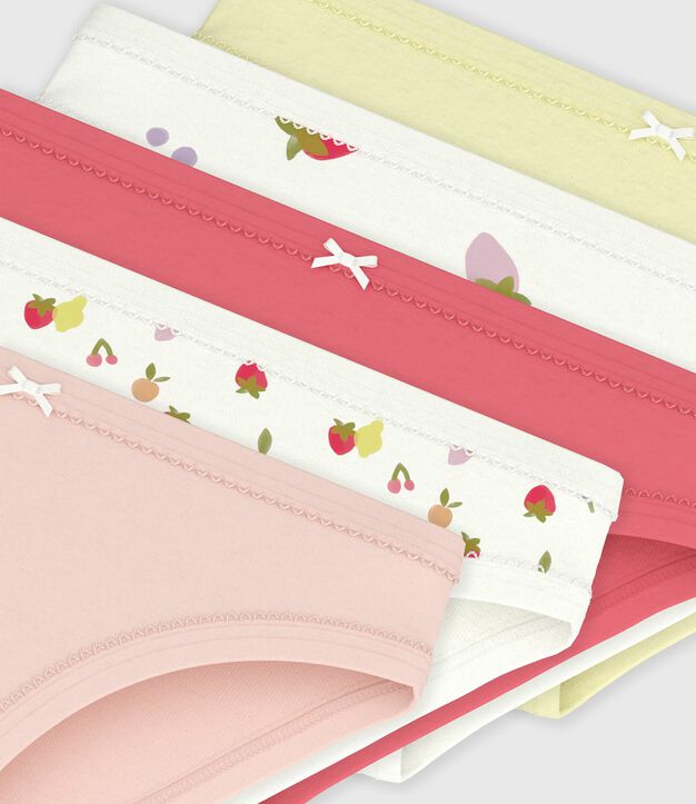 Set Kinder-Slips aus Baumwolle mit Fruchtmotiven vielfarbig