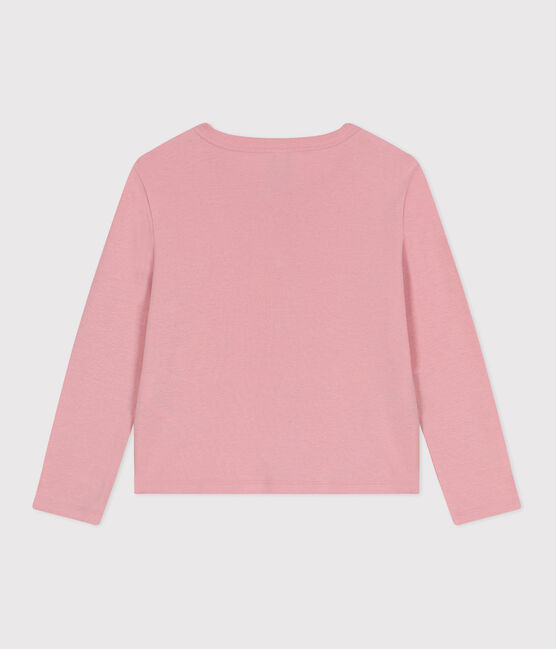 Kinder-Cardigan aus einfarbiger Baumwolle rosa CHARME