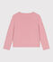 Kinder-Cardigan aus einfarbiger Baumwolle rosa CHARME