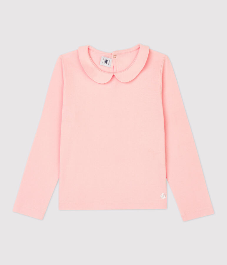 Lang&auml;rmeliges Kinder-T-Shirt aus Baumwolle f&uuml;r M&auml;dchen rosa