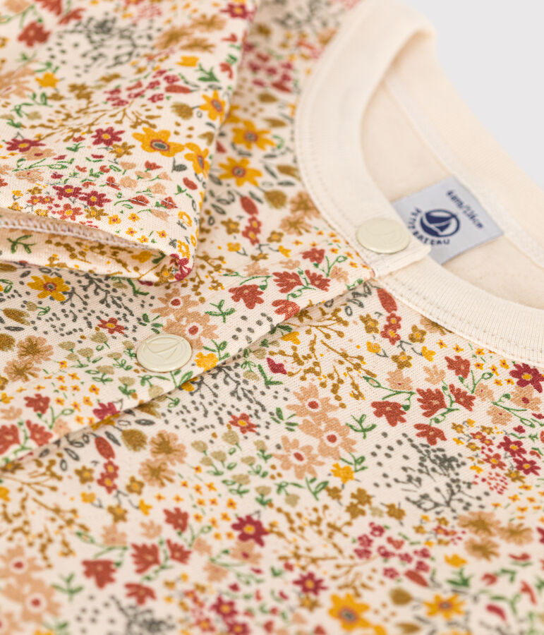 Kinder-Cardigan aus Doppeljersey f&uuml;r M&auml;dchen naturfarben/braun/vielfarbig