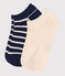 2 Paar gestreifte Kindersocken aus Baumwolle variante 1