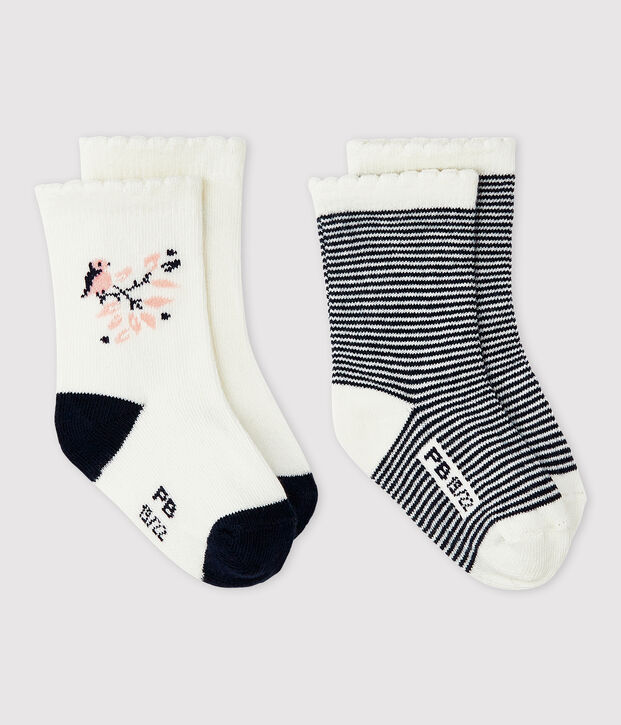 2er-Set Babysocken mit Motiv f&uuml;r M&auml;dchen vielfarbig
