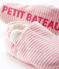 Babyschuhe aus Rippstrick rosa CHARME/weiss MARSHMALLOW