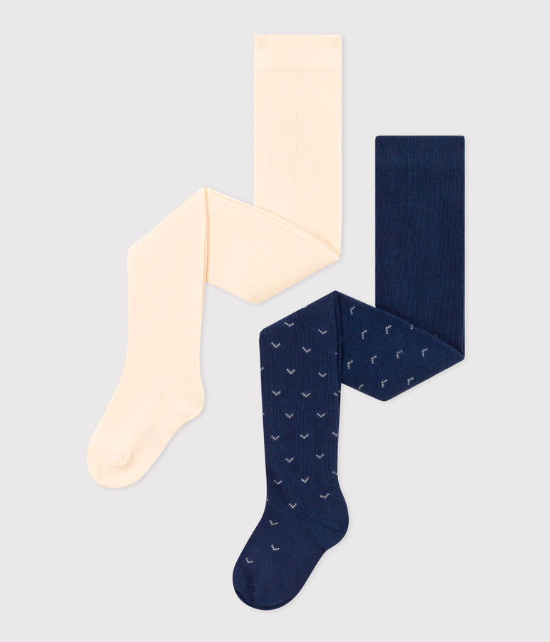 2er-Set Babystrumpfhosen aus Baumwolle vielfarbig