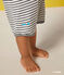 Baby-Kurzoverall Monsieur Madame aus Baumwolle weiss MARSHMALLOW/blau SMOKING