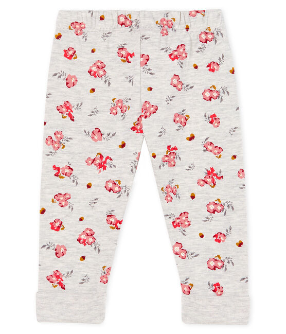 Baby-Hose aus bedrucktem Doppeljersey für Mädchen grau BELUGA/weiss MULTICO CN