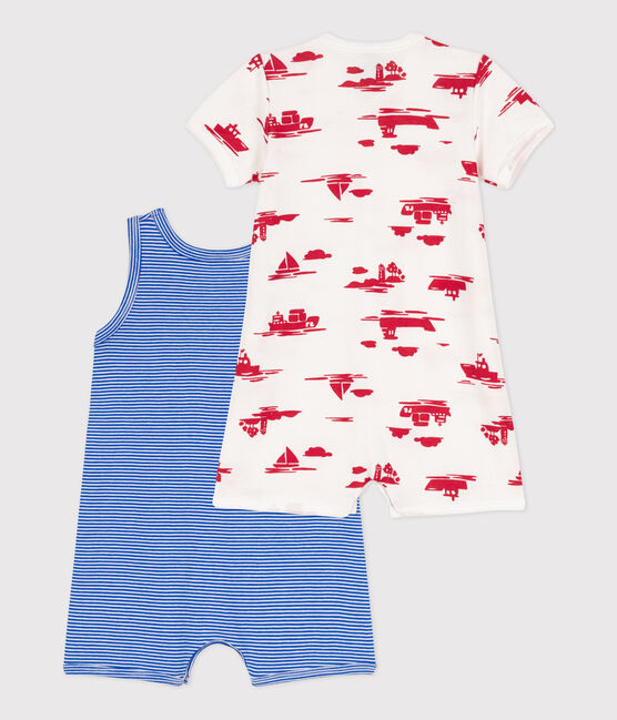 2er-Set Baby-Kurzoveralls aus Baumwolle, mit Hafenmotiv variante 1