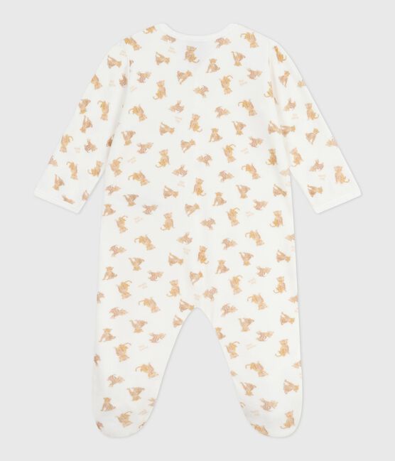 Strampler aus Nicki mit Leoparden-Motiv weiss MARSHMALLOW/weiss MULTICO