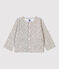 Baby-Cardigan aus Molton. grau BELUGA/weiss MULTICO