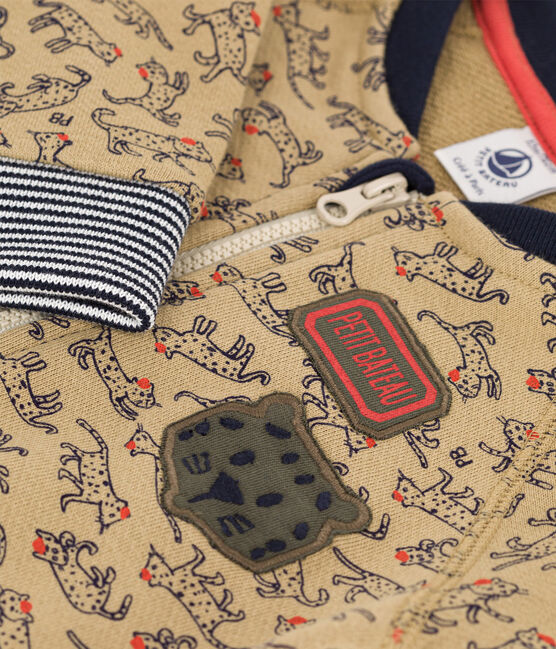 Baby-Teddyjacke aus Molton. beige JERRYCAN/ MULTICO