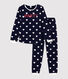 Kinderpyjama aus Molton mit Herzmotiv