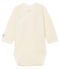 Langärmliger Baby-Body aus Wolle und Baumwolle weiss MARSHMALLOW