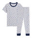 Rippstrick-Pyjama, für kleine Jungen