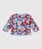 Baby-Jacke aus gesteppter Baumwolle mit Blumenmuster weiss/vielfarbig