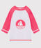 Anti-UV-T-Shirt LSF 50+ Baby Mädchen und Jungen weiss MARSHMALLOW/rosa CUPCAKE