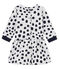 Jean-Jullien-Baby-Mädchenkleid mit langen Ärmeln weiss MARSHMALLOW/ DOTTIES CN
